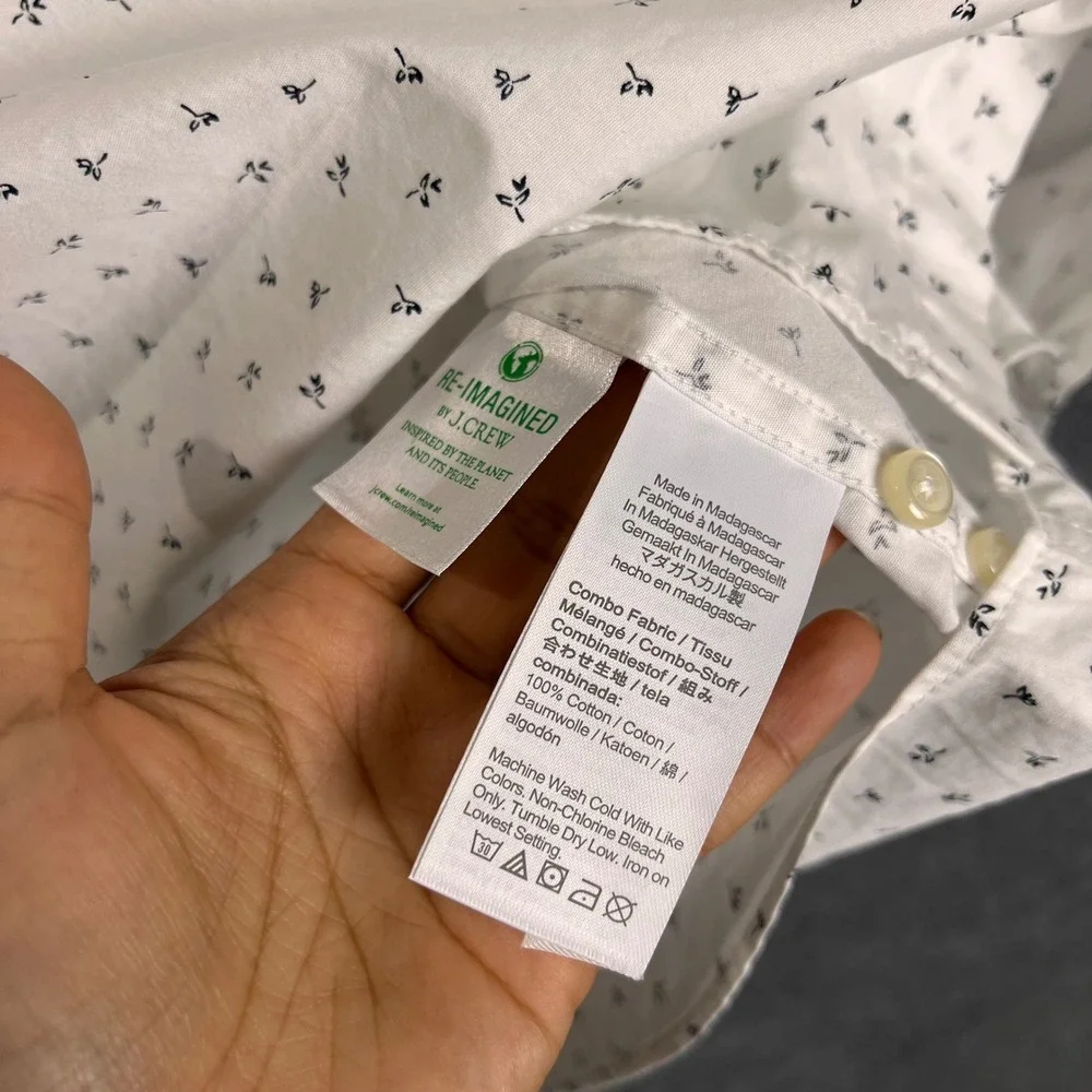 NEW $79 J. Crew Secret Wash Shirt Mens XL White NWT Slim Fit Button Down